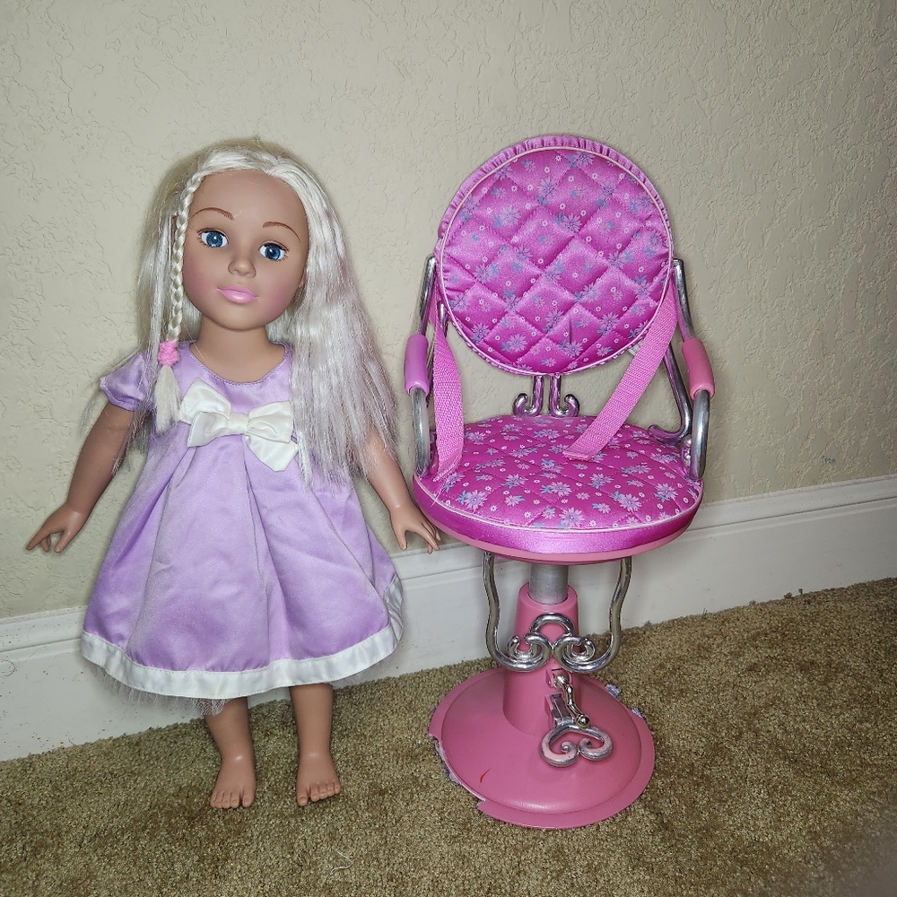 Madame Alexander doll and Salon Chair